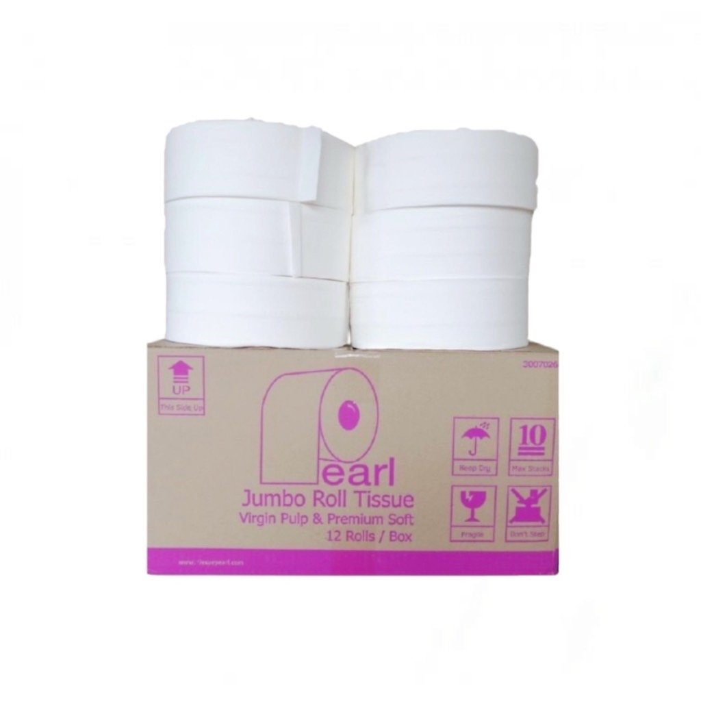 กระดาษทิชชู่ม้วนใหญ่ Pearl 2 ชั้น